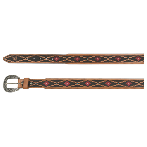 [23112BE9] RED DIRT HAT CO MENS TAPERED BELT TOOLED SOUTHWEST PATTERN