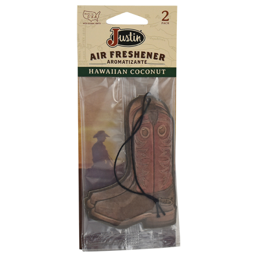 [22FRESHHC] JUSTIN AIR FRESHENER HAWAIIAN COCONUT/BOX OF 8-2/PK