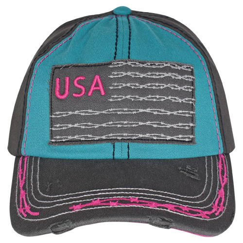[23204HB2] CATCHFLY BASEBALL CAP USA FLAG 