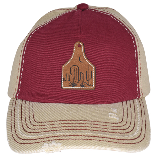 [23204HB4] CATCHFLY BASEBALL CAP DESERT COW TAG
